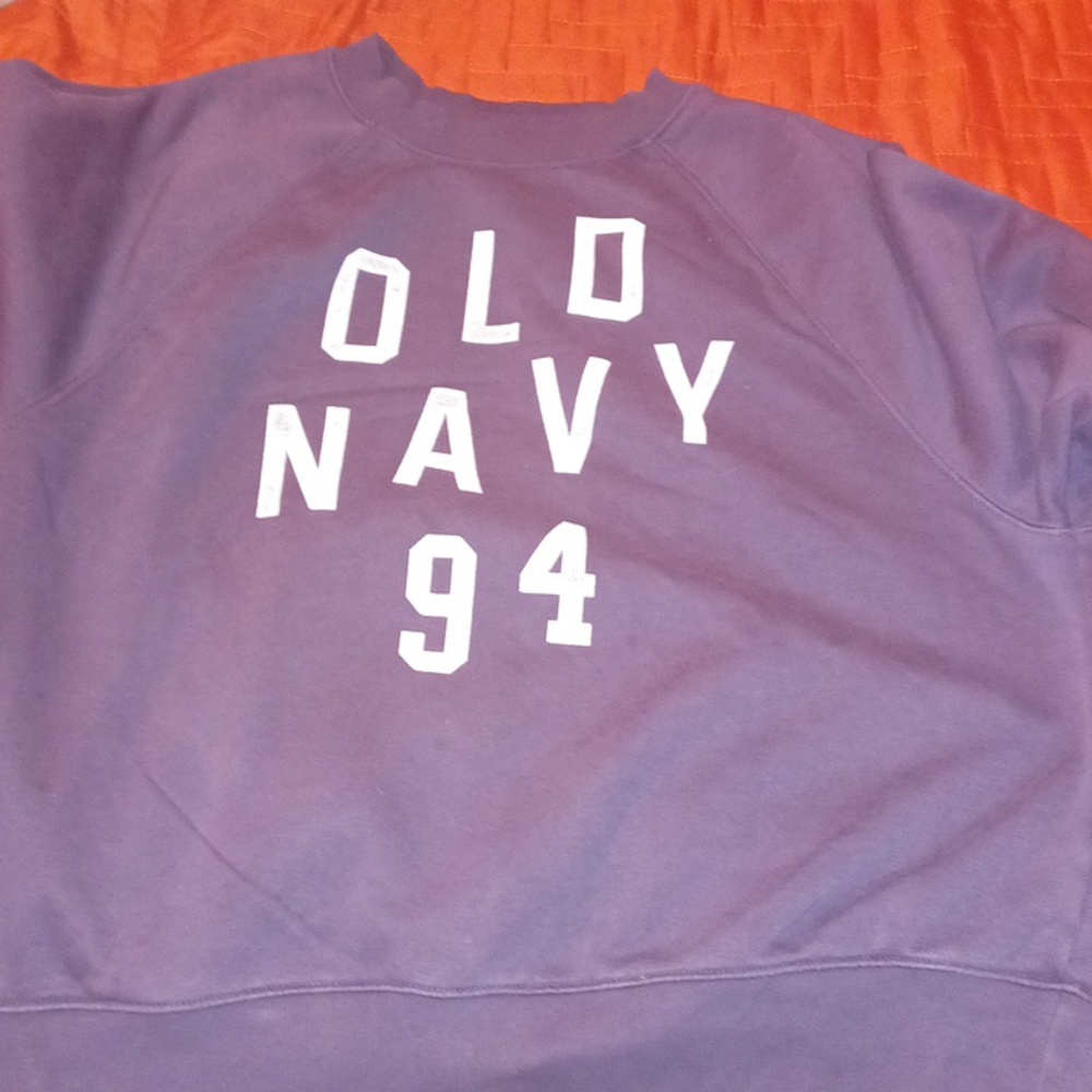 Large blue crew neck hoodie